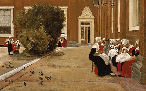 Amsterdam Orphan Girls (study), 1876, Max Liebermann