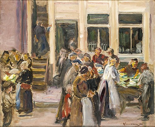 Judengasse in Amsterdam, 1908, Max Liebermann