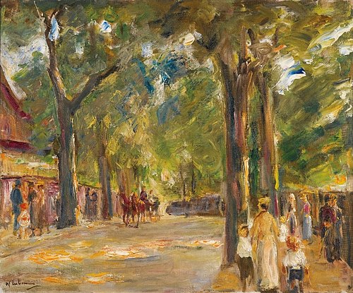 Figures on the Grosse Seestrasse in Wannsee, 1920, Max Liebermann