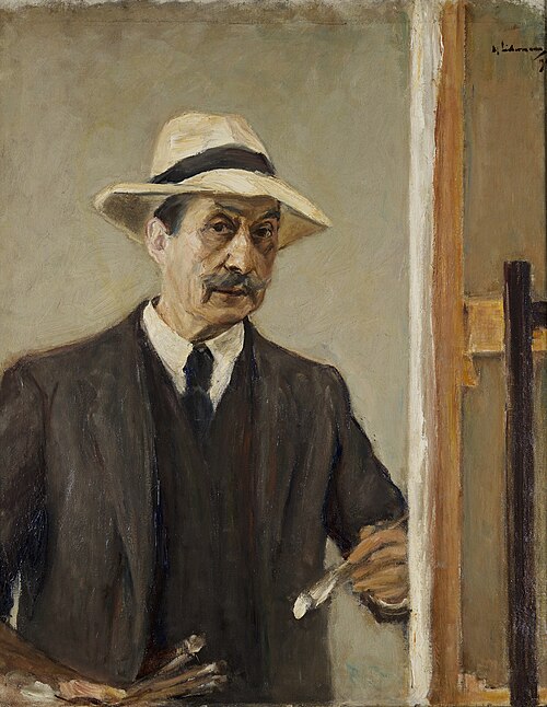 Selbstporträt mit Strohhut, 1914, Max Liebermann