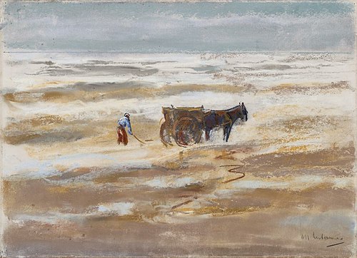 Clam Fisherman with cart, 1908, Max Liebermann