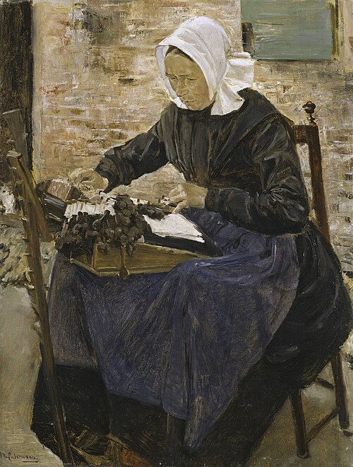 A Dutch lacemaker, 1881, Max Liebermann