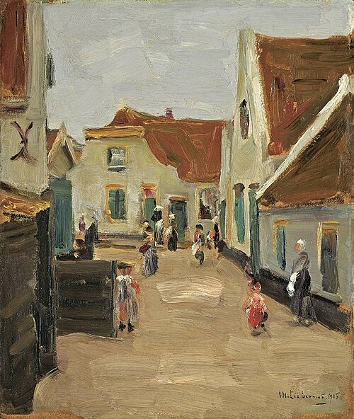 Village Street in Noordwijk, 1905, Max Liebermann