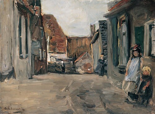 Holländische Dorfstrasse Zandvoort, 1890, Max Liebermann