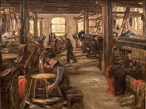 Weaving mill in Laren, 1896, Max Liebermann