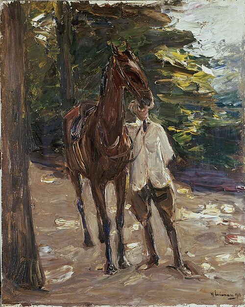 Reitknecht mit Pferd, 1912, Max Liebermann