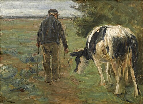 Farmer and Cow, 1900, Max Liebermann