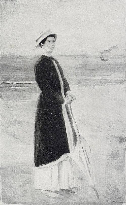 Die Tochter des Künstlers am Strande, 1907, Max Liebermann