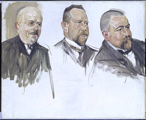 Die Professoren Karl Kraepelin, Richard Schorr und Georg Thilenius, 1905, Max Liebermann
