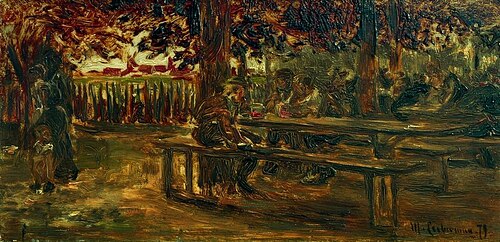 Biergarten in Etzenhausen, 1879, Max Liebermann