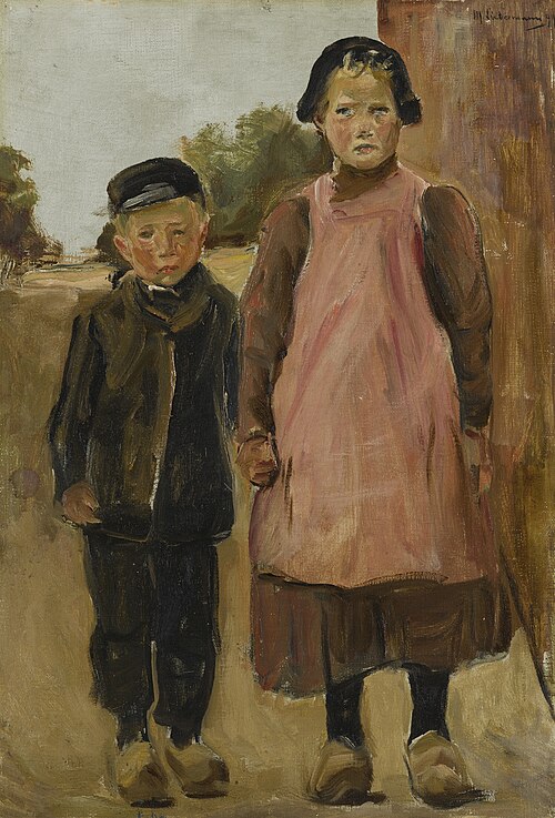 Boy and Girl on the Village Street, 1899, Max Liebermann