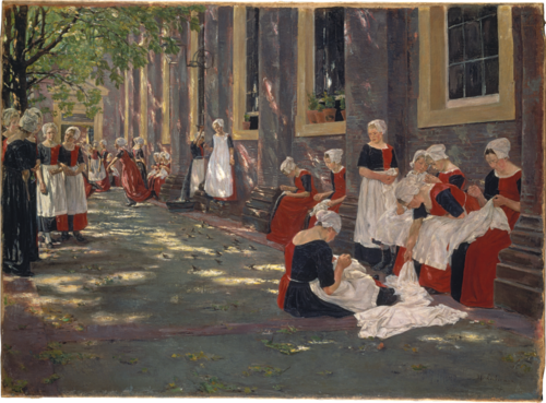 Free Period in the Amsterdam Orphanage, 1881, Max Liebermann