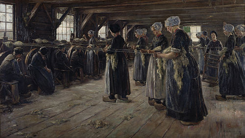 Fenil à lin à Laren, 1887, Max Liebermann