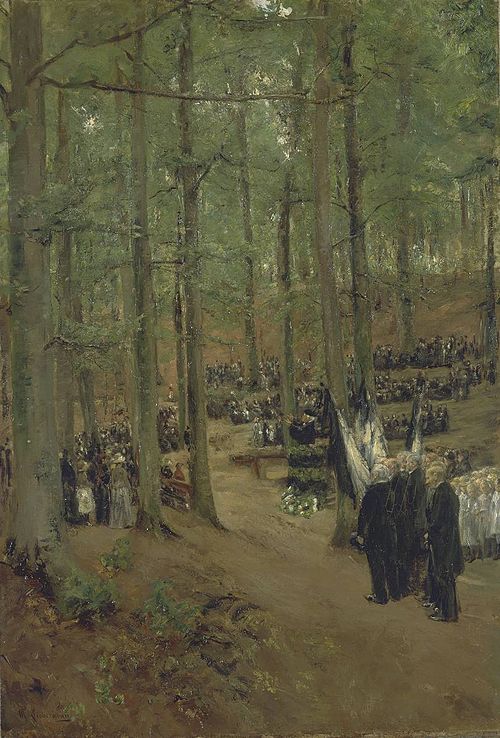 Kaiser Friedrich Gedächtnisfeier in Kösen, 1888, Max Liebermann