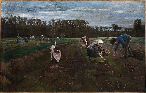 Potato Harvest, 1875, Max Liebermann