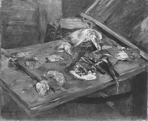 Still life of meat (Fleischstillleben), 1878, Max Liebermann