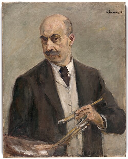 auto portrait, 1912, Max Liebermann