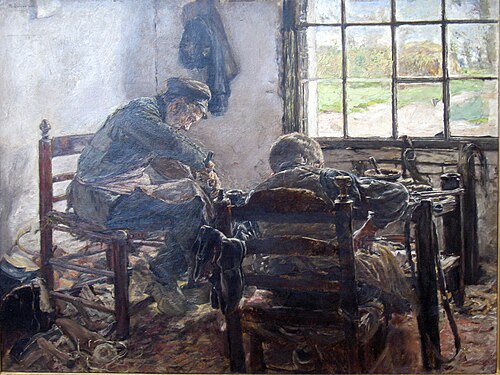 Atelier de cordonnier, 1881, Max Liebermann
