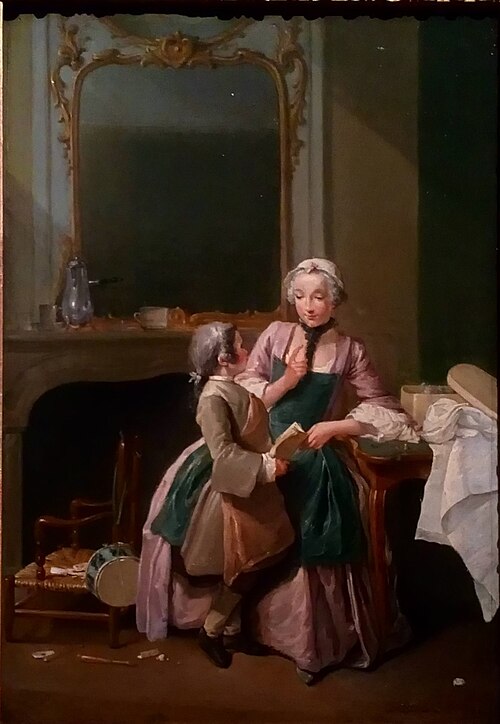 La Leçon de lecture, 1740, Louis Aubert