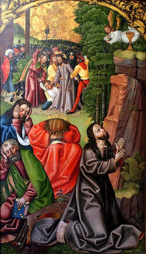 Passion Altarpiece: Agony in the Garden, 1499, Hans Raphon