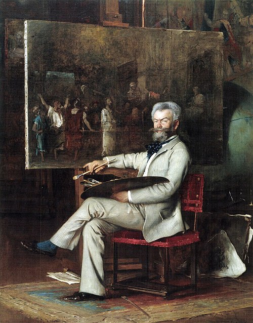 Porträt des Mihály Munkácsy, 1887, Hans Temple