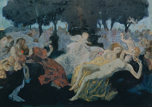 Am Brunnen der Liebe, 1908, Hans Tichy