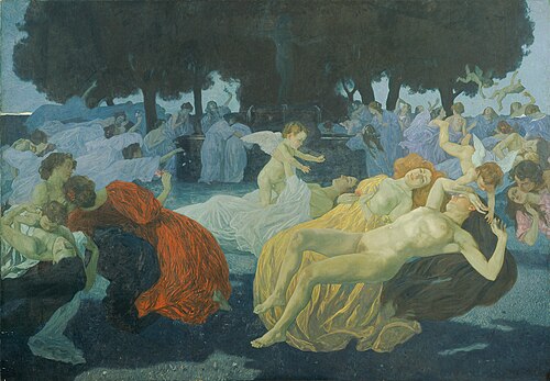 Am Brunnen der Liebe, 1908, Hans Tichy