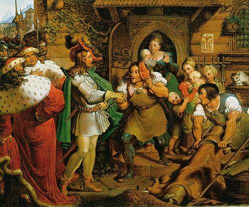 Kaiser Maximilian besucht die Handwerker, 1822, Karl Russ