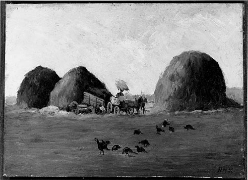 Haystacks, 1875, Helen Mary Knowlton