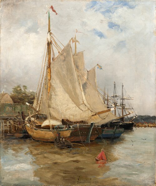 In the Harbour, 1884, Adolf Fredrik Nordling