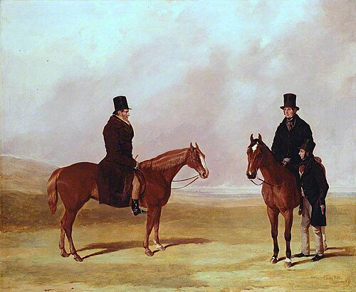 John Barham Day with his Sons John and William on Newmarket Heath, 1841, Harry Hall