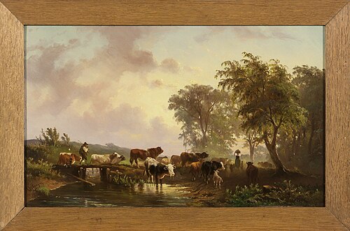 Landschap met herder en vee, 1873, Albert Jurardus van Prooijen