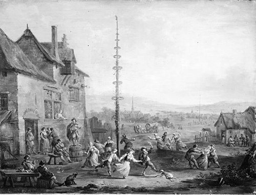 Dancing Round the Maypole, 1714, Arnold Frans Rubens