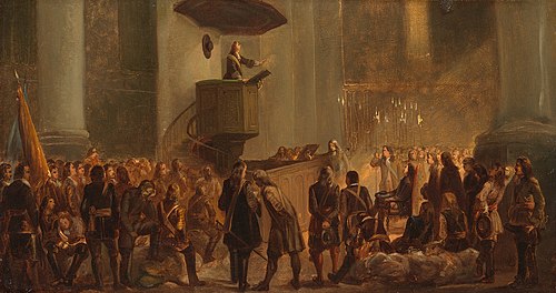 Anno 1674. De plechtige dankdienst na de inneming van Grave, 1850, Karel Frederik Bombled