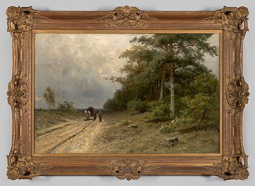 Landschap met paard en wagen, 1877, Piet Schipperus