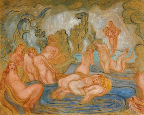 Baigneuses (lignes courbes et ondulées), 1916, James Ensor