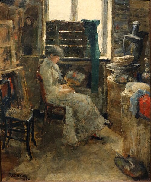 Une coloriste, 1880, James Ensor