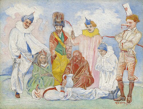 Baptême des masques, 1891, James Ensor