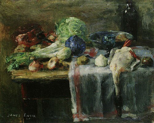 Nature morte au canard, 1880, James Ensor