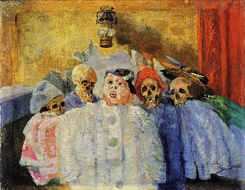 Pierrot et squelettes, 1906, James Ensor