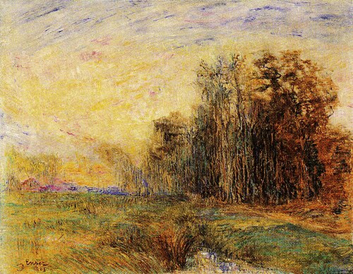 The edge of the wood in Ostend, 1886, James Ensor