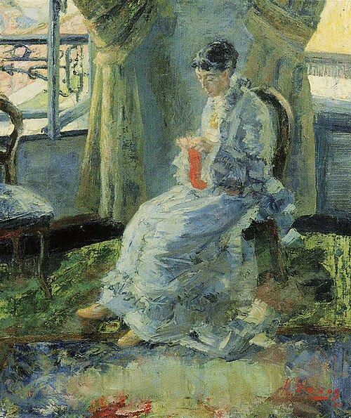 La dame en bleu, 1881, James Ensor