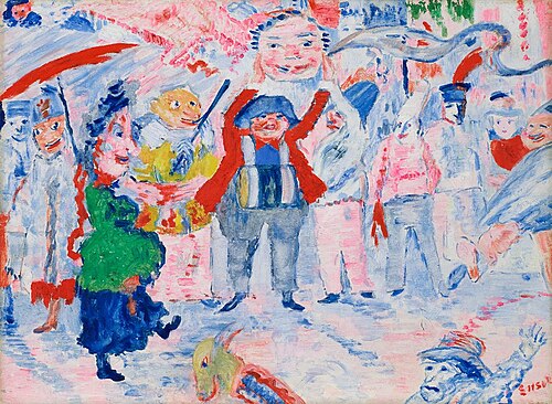 Carnival in Flanders (Zürich), 1927, James Ensor