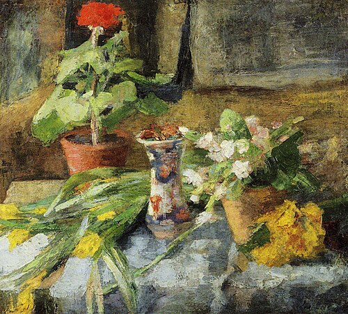 Still Life with Geranium, 1882, James Ensor
