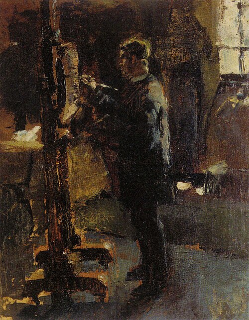 Willy Finch in his Studio, 1880, James Ensor