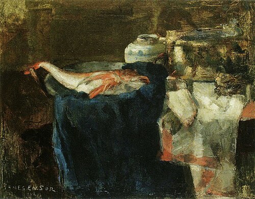 Nature morte au rouget, 1880, James Ensor