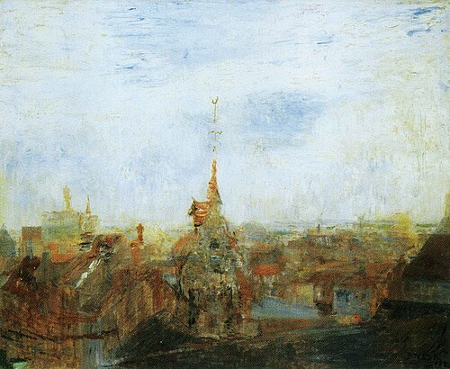 Les toits d'Ostende, 1885, James Ensor