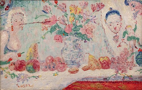 Flowers and fruit, 1938, James Ensor
