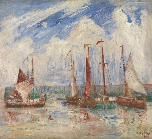 Les chaloupes, 1890, James Ensor