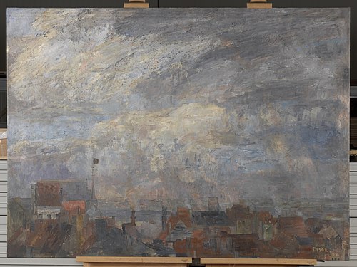 Les toits d'Ostende, 1884, James Ensor